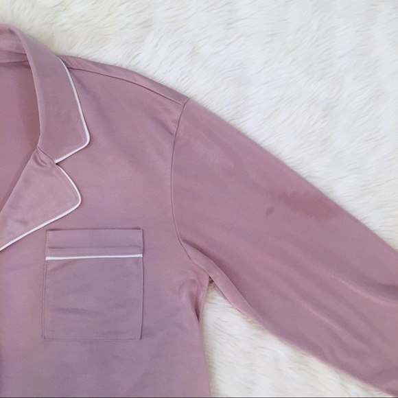 Express Pajama Style Button Down with Cuffs - Picture 4 of 5